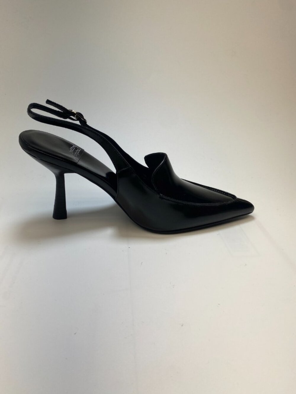 Jeffrey Campbell Womens Acclaimed Black Patent Leather Loafer Pumps Heels Sz 8.5 - Picture 5 of 8